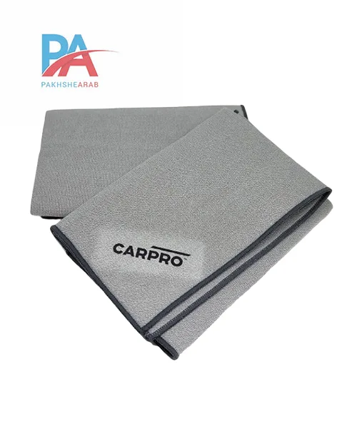 دستمال مایکروفایبر شیشه کارپرو سایز 40×40 مخصوص تمیز کردن شیشه، آینه، مانیتور و صفحه کیلومتر خودرو بدون رد و لکه