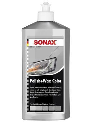 پولیش و واکس رنگی طوسی سوناکس مخصوص بدنه خودرو Sonax مدل Polish & Wax Color