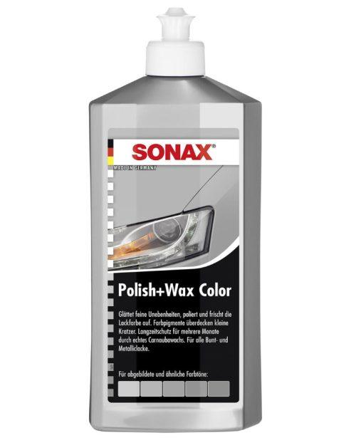 پولیش و واکس رنگی طوسی سوناکس مخصوص بدنه خودرو Sonax مدل Polish & Wax Color