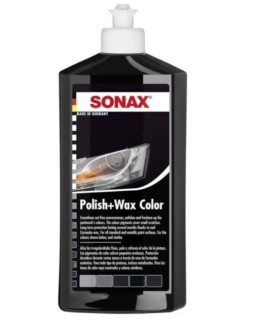 پولیش و واکس رنگی مشکی سوناکس مخصوص بدنه خودرو Sonax مدل Polish & Wax Color