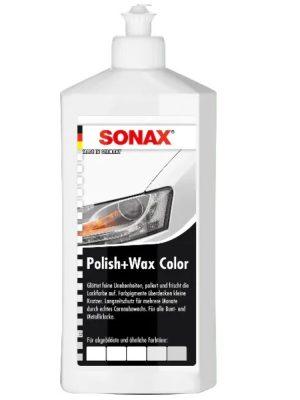 پولیش و واکس رنگی سفید سوناکس مخصوص بدنه خودرو Sonax مدل Polish & Wax Color