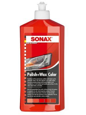 پولیش و واکس رنگی قرمز سوناکس مخصوص بدنه خودرو Sonax مدل Polish & Wax Color