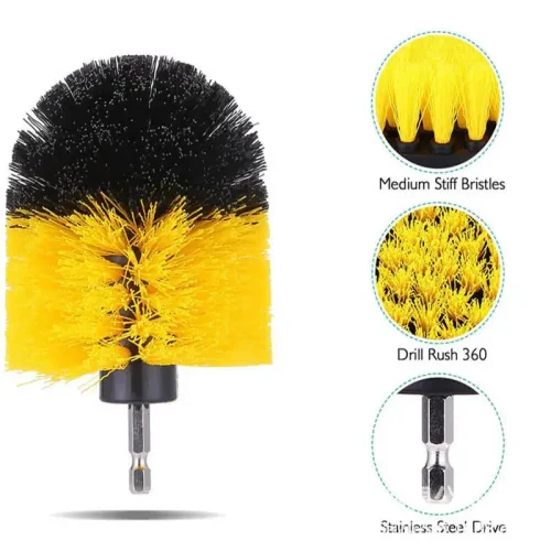 برس 3 عددی دوار برقی Seat Belt Cleaning Brush Scrub Brush